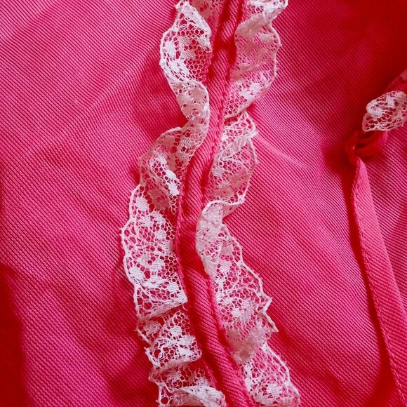 Sweet Starlet Vintage VICTORIA'S SECRET Sheer Bubblegum Pink Babydoll Chemise - Picture 13 of 16